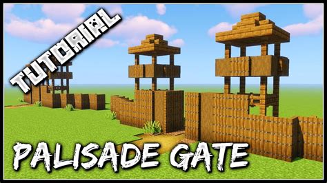 minecraft pallisade|Palisade wall and gate / Minecraft Tutorial .